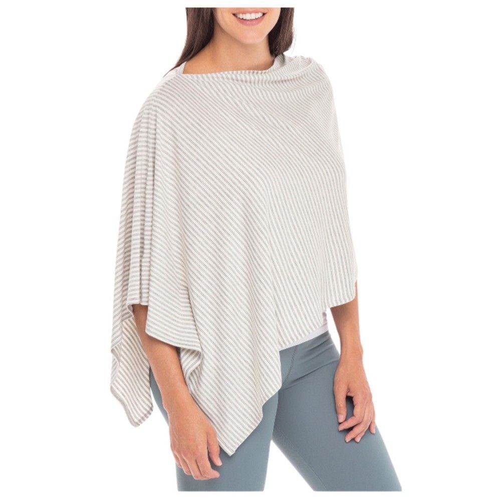 Secret Treasures Nursing Cover-up XL to 3XL Gray Striped Soft Knit Breastfeeding